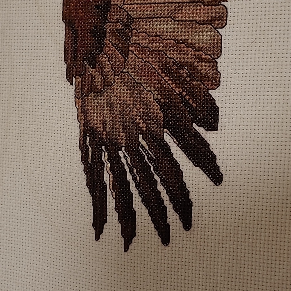 Vintage Flying Eagle Finished Cross Stitch Sampler - Picture 10 of 15